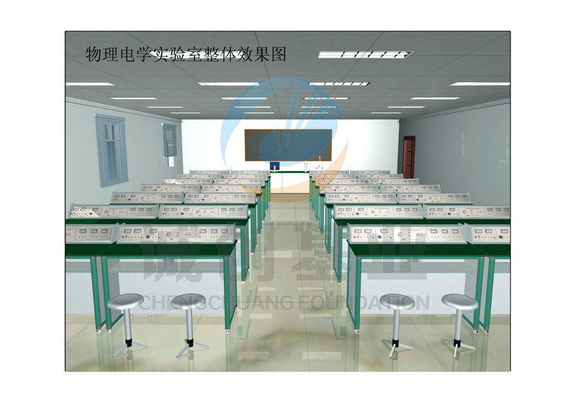 物理电学实验室整体效果图 